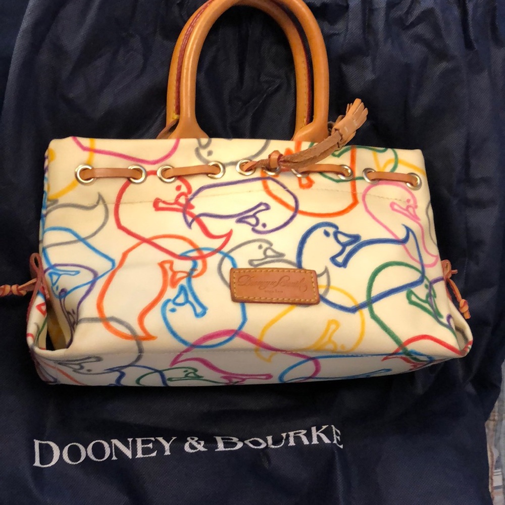 Very rare multicolored Dooney and Bourke duck purse